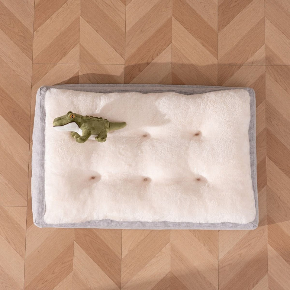 Territory Dog & Cat Khaki Lounger Bed, 30 in x 20 in - Pets Perfect