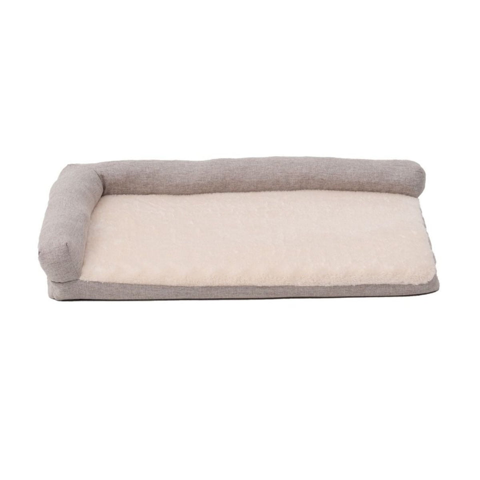 Territory Dog & Cat Khaki Lounger Bed, 30 in x 20 in - Pets Perfect