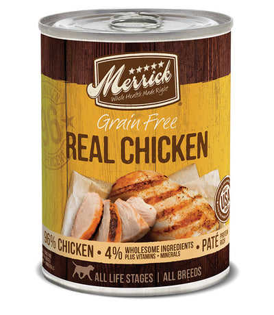 Merrick Dog Grain-Free Real Chicken, 12.7 oz each, Case of 12