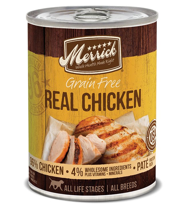 Merrick Grain - Free Real Chicken Wet Dog Food | 12.7 oz (Case of 12) - Pets Perfect