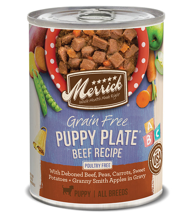 Merrick Grain-Free Puppy Plate Beef, 12.7 oz each, Case of 12