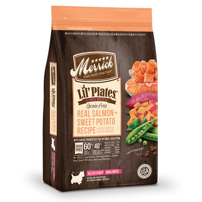 Merrick Lil Plates Grain-Free Real Salmon And Sweet Potatoes Recipe 12 lb