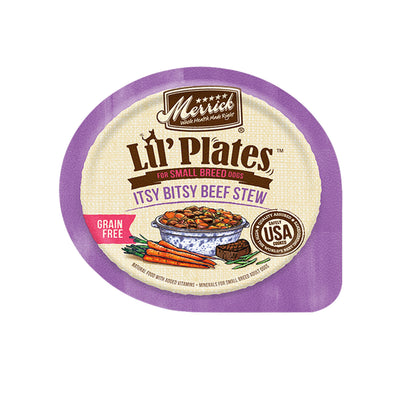 Merrick Lil Plates Grain-Free Itsy Bitsy Beef Stew Dog Food 3.5 oz. 12 ct