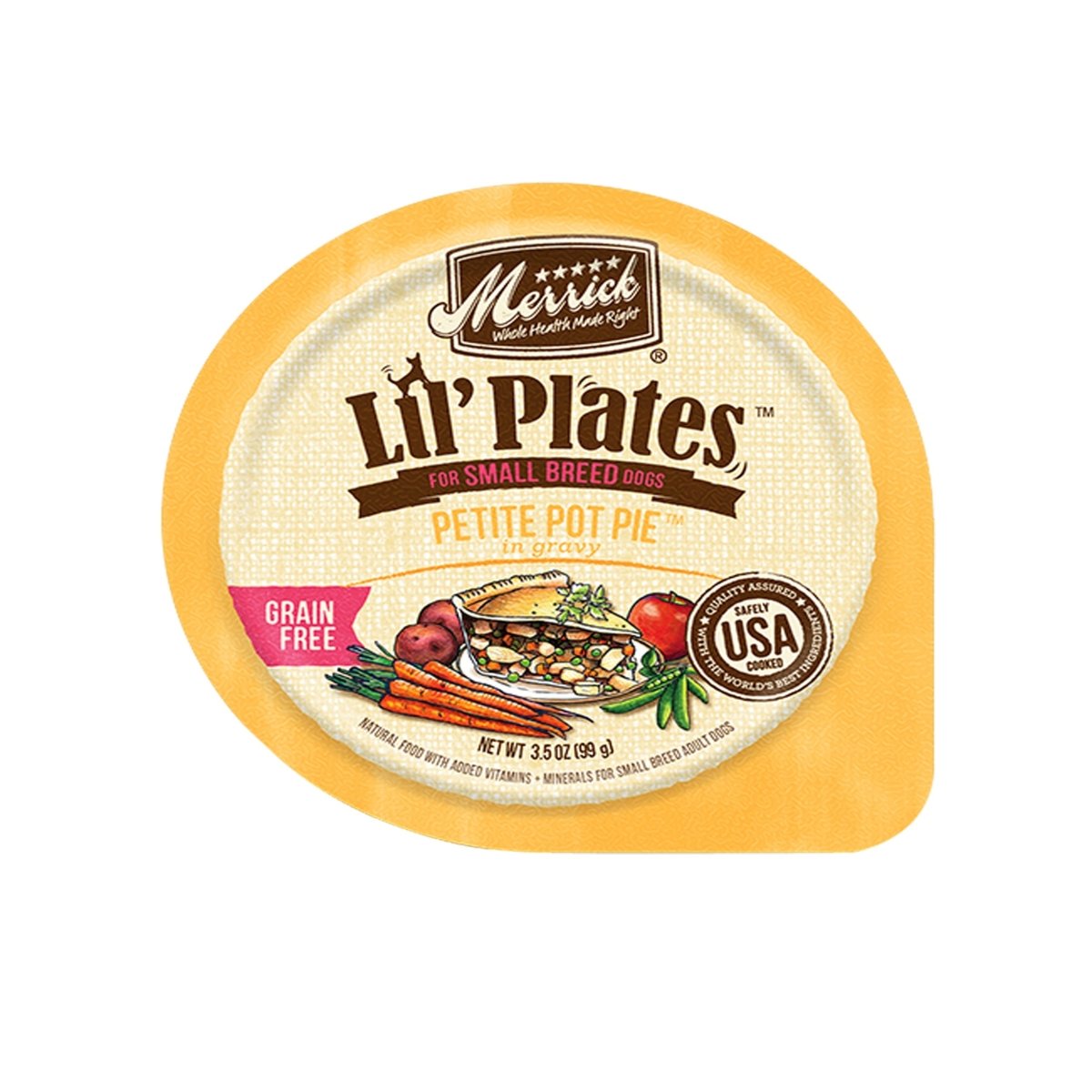 Merrick Lil' Plates Grain - Free Chicken Petite Pot Pie Wet Dog Food | 3.5 oz (Case of 12) - Pets Perfect
