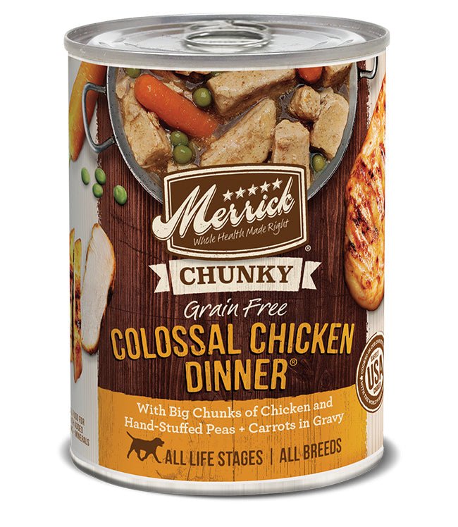 Merrick Grain - Free Chunky Colossal Chicken Wet Dog Food | 12.7 oz (Case of 12) - Pets Perfect