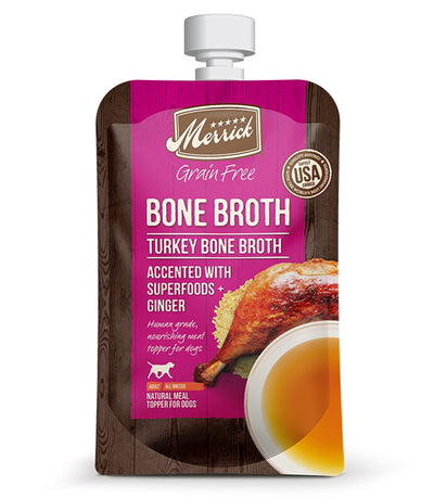 Merrick Dog Bone Broth Grain-Free Turkey 7 oz. 14 ct