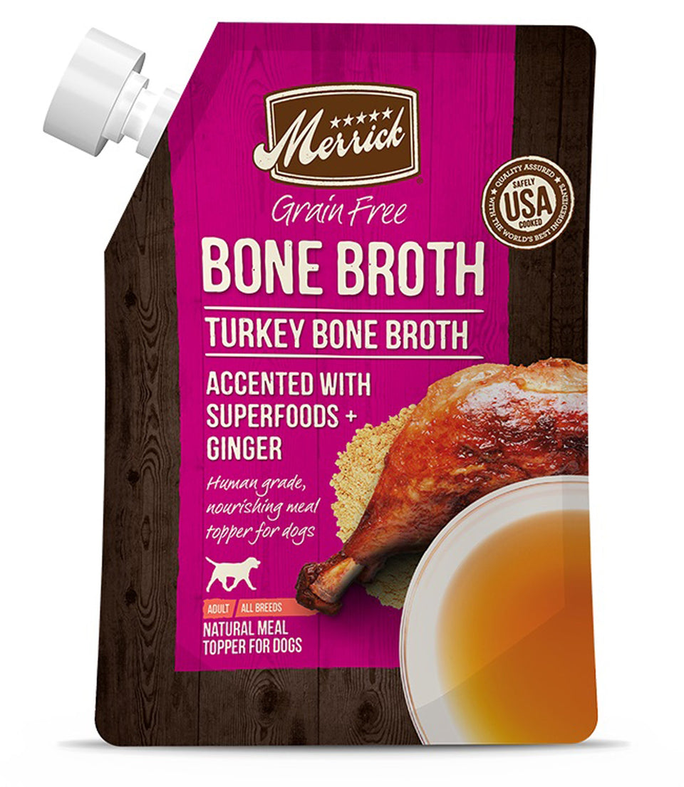 Merrick Dog Bone Broth Grain-Free Turkey 16 oz. 10 ct