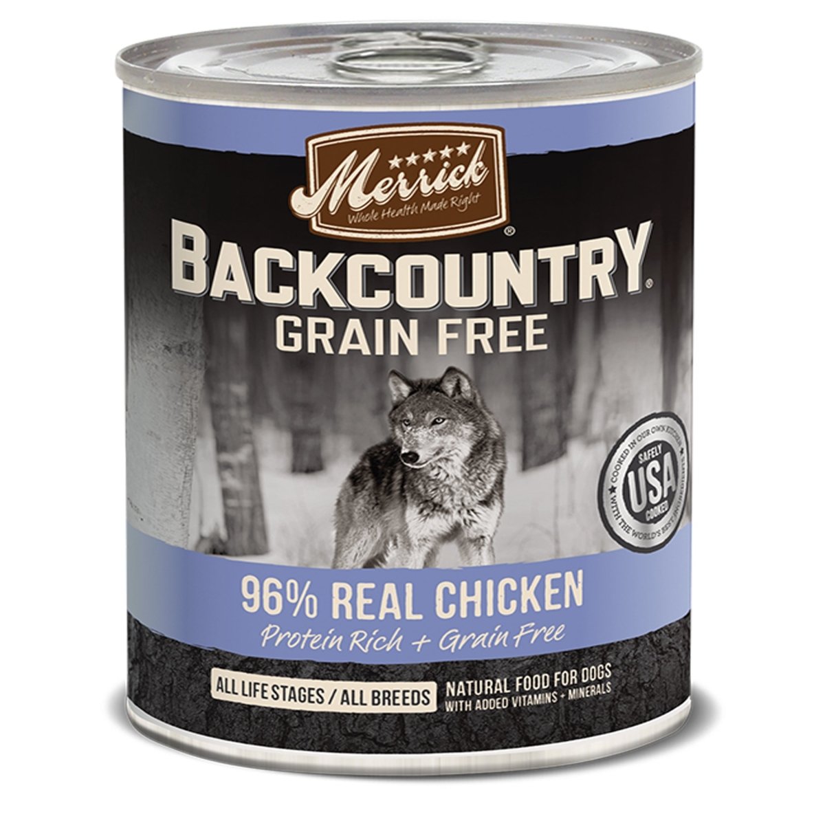 Merrick Backcountry 96% Real Chicken Dinner Wet Dog Food 12.7oz. (Case of 12) - Pets Perfect