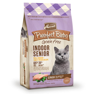 Merrick Purrfect Bistro Grain-Free Dry Cat Food - Indoor Senior Recipe, 4 lb