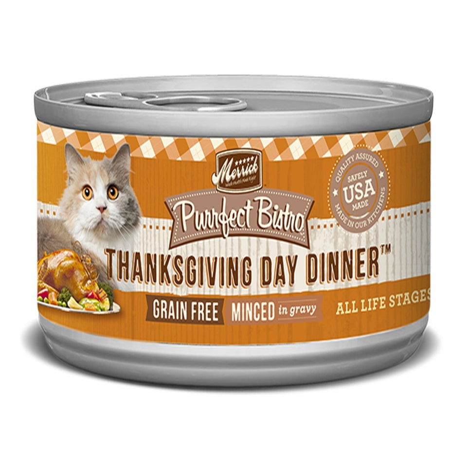 Merrick Purrfect Bistro GF Thanksgiving Day Dinner Wet Cat Food, 3 oz