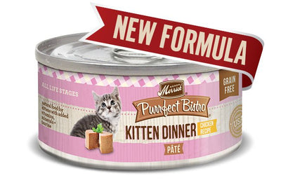 Merrick Purrfect Bistro Kitten Pate Wet Cat Food, 3 oz, 24 ct