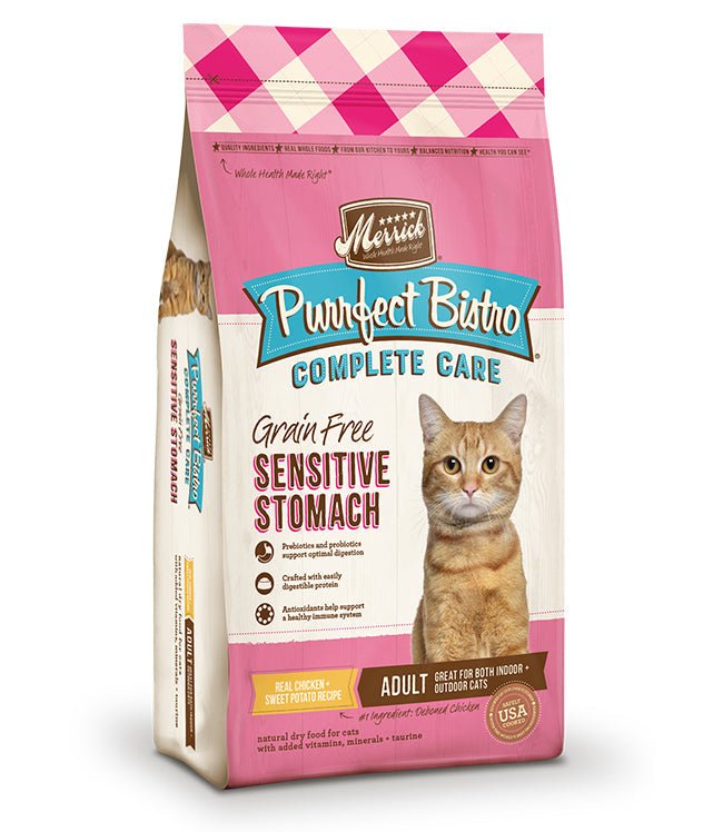 Merrick Purrfect Bistro Complete Care Sensitive Stomach Recipe 12Lb - Pets Perfect