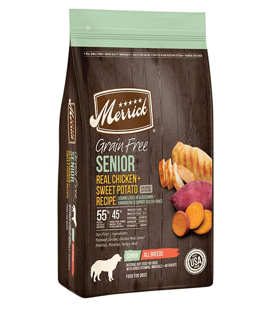 Merrick Dog Grain-Free Senior Chicken And Sweet Potato, 22 lb