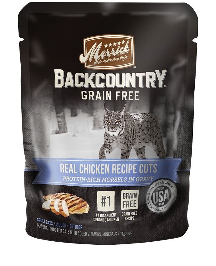 Merrick Backcountry GF Real Chicken Cuts in Gravy Wet Cat Food, 3 oz