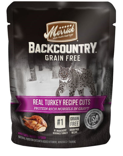 Merrick Backcountry GF Real Turkey Cuts in Gravy Wet Cat Food, 3 oz