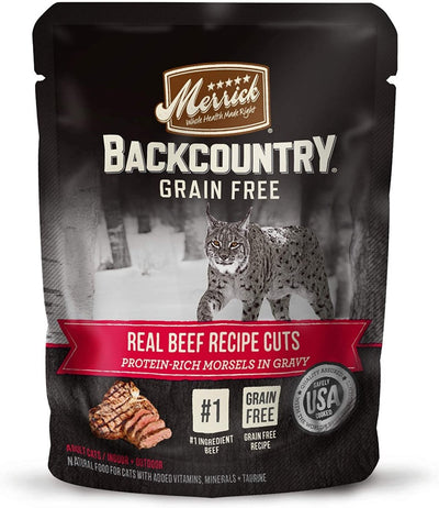 Merrick Backcountry GF Real Beef Pate Wet Cat Food, 3 oz, 24 ct