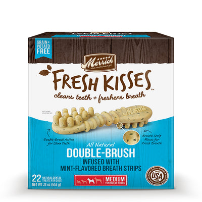 Merrick Fresh Kisses Coconut + Botanical Oils Medium Dog Dental Dog Treats, 22-Count