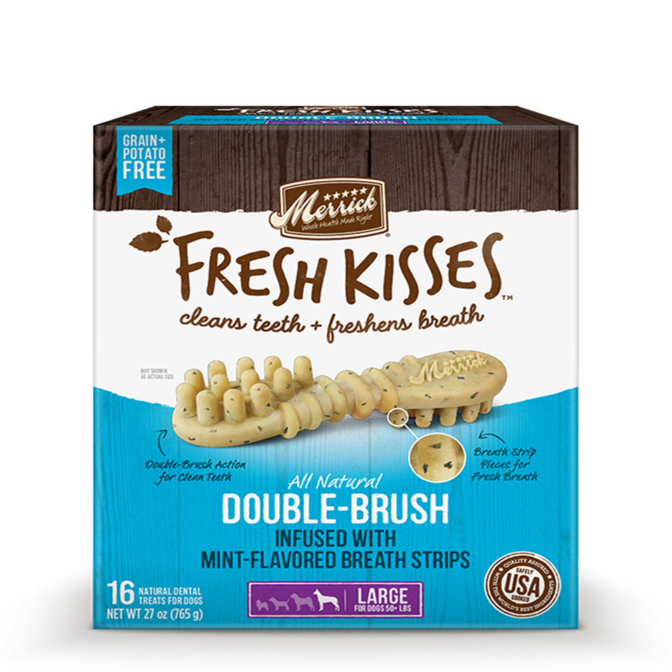 Merrick Fresh Kisses Mint Breath Strips For Large Dogs (70 lb), 30 oz