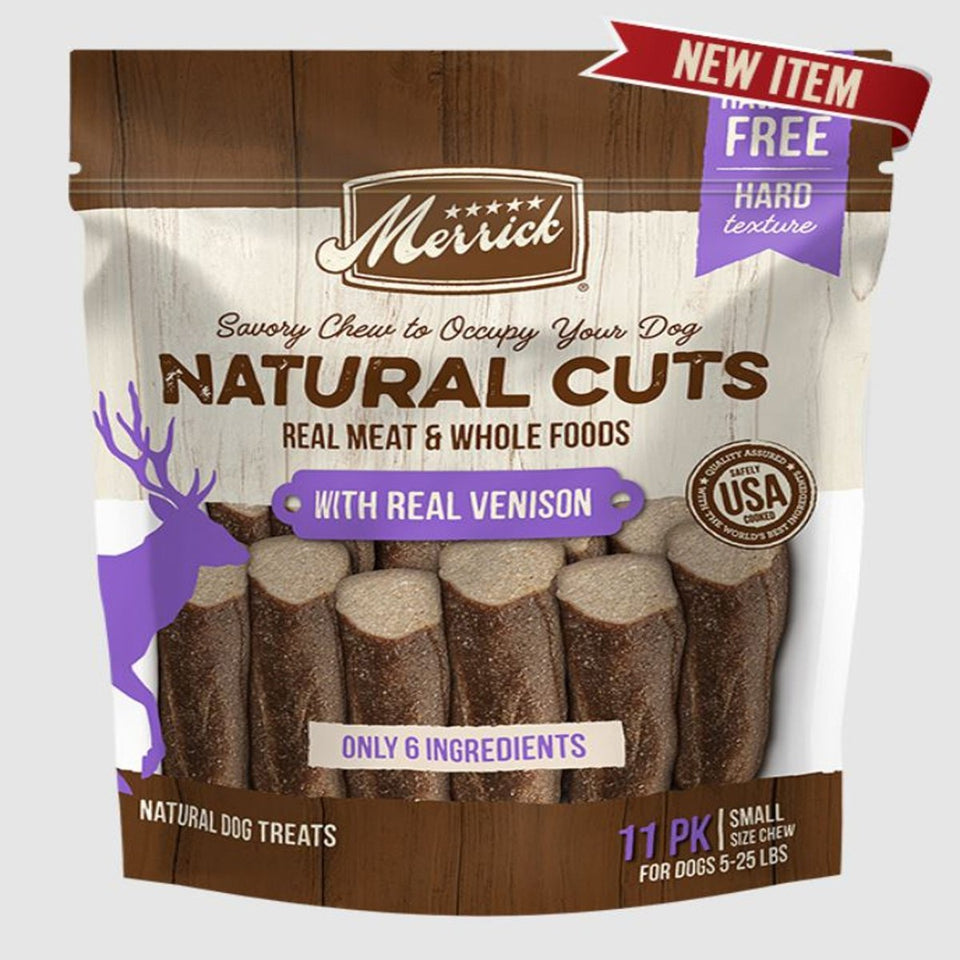 Merrick Venison Dog Chews - Long-Lasting Rawhide-Free, Small