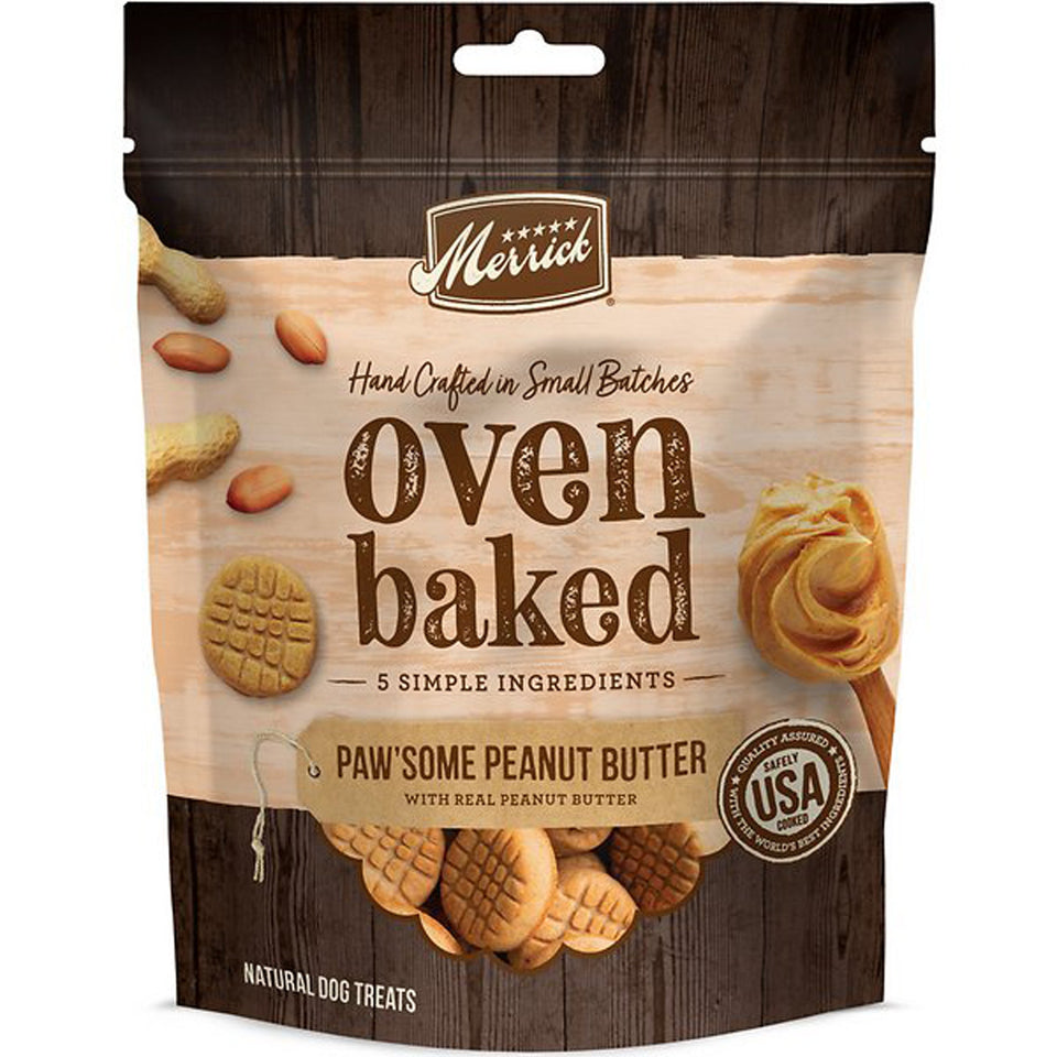 Merrick Dog Oven Baked Pawsome Peanut Butter 11 oz. 6 ct