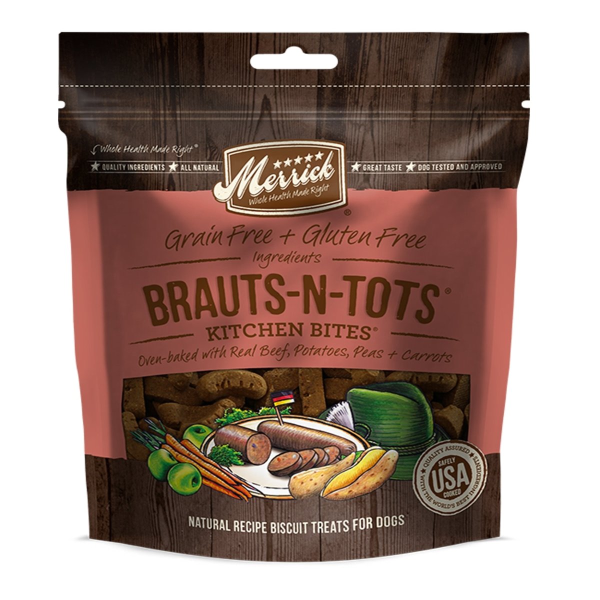 Merrick Kitchen Bites Brauts - N - Tots 9 oz. - Pets Perfect