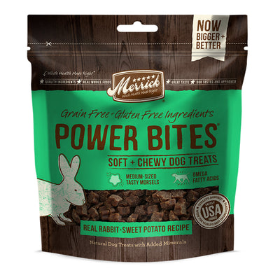 Merrick Power Bites Real Rabbit And Sweet Potato Recipe 6 oz, 6 ct