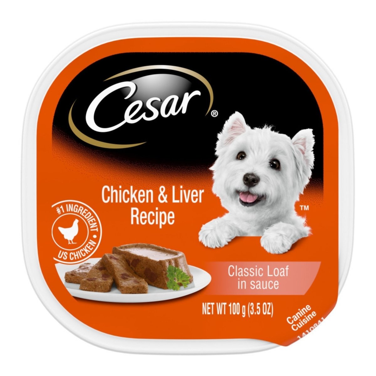 Cesar Classic Loaf in Sauce Adult Wet Dog Food Chicken & Liver 3.5oz 24pk - Pets Perfect