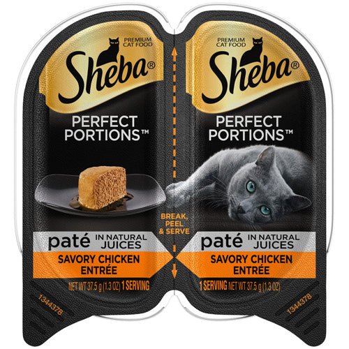 Sheba Perfect Portions Pate Wet Cat Food Savory Chicken 2.6oz - Pets Perfect