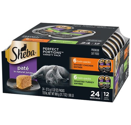Sheba Perfect Portions Pate Wet Cat Food Variety (Savory Chicken