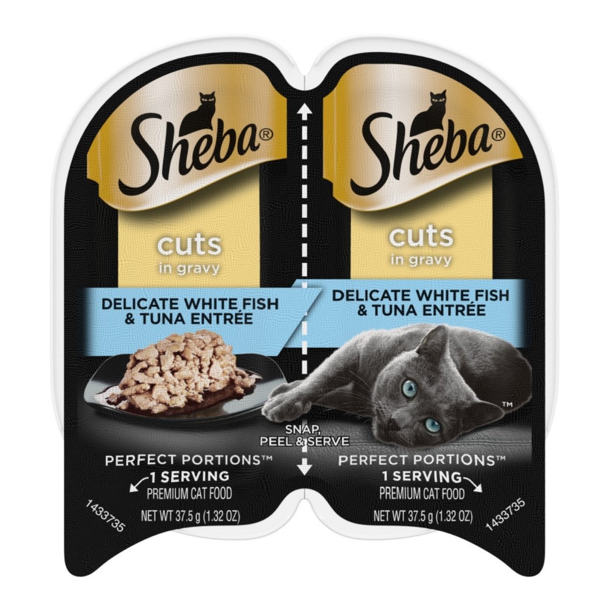 Sheba Perfect Portions Cuts in Gravy Wet Cat Food Delicate Whitefish & Tuna 2.6oz - Pets Perfect