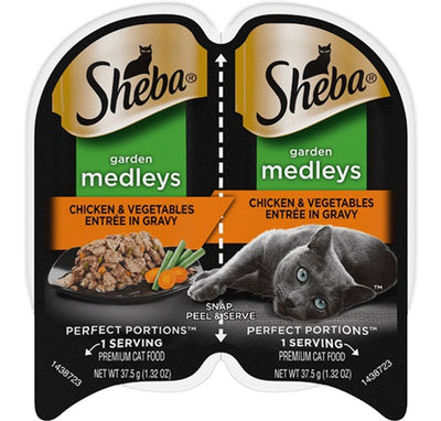 Sheba Perfect Portions Garden Medleys Wet Cat Food, 2.6 oz, 24 ct