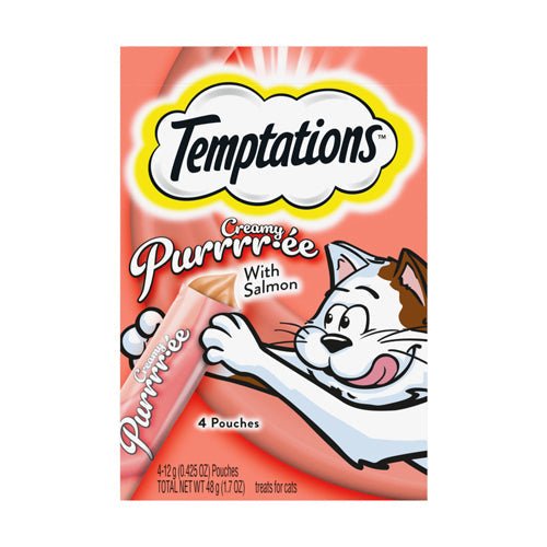 Temptations Creamy Purrrr - ee Cat Treats Salmon 1.7oz. (Case of 11) - Pets Perfect