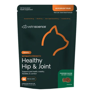 Vetriscience Cat Ultimate Strength Healthy Hip & Joint Chews Creamy Chicken Flavor - 30 Count