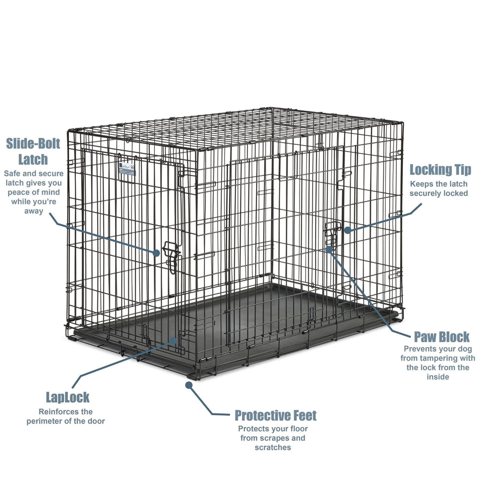 MidWest Homes for Pets Contour Double Door Dog Crate 1ea/42in.