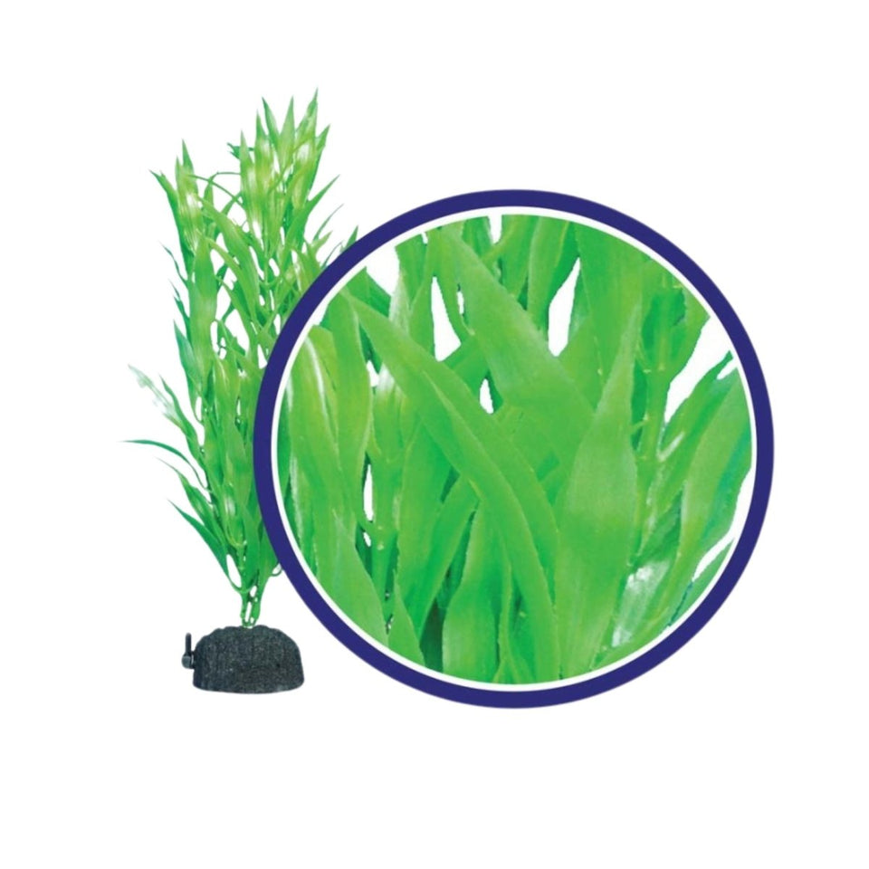 Weco Freshwater Series Bamboo Leaf Aquarium Plant, Green, 9 in