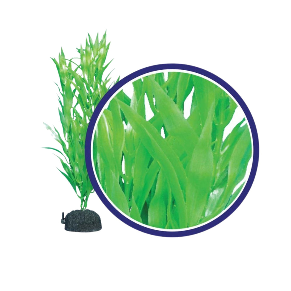 Weco Products Freshwater Series Bamboo Leaf Aquarium Plant Green, 1ea/12 in
