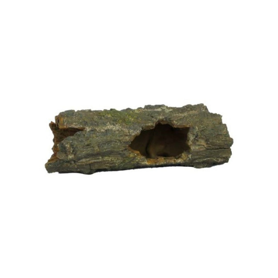 Weco Products Wecorama Sleepy Hollows Mossy Log Terrarium Ornament with Hollow Brown/Green, 1ea/SM