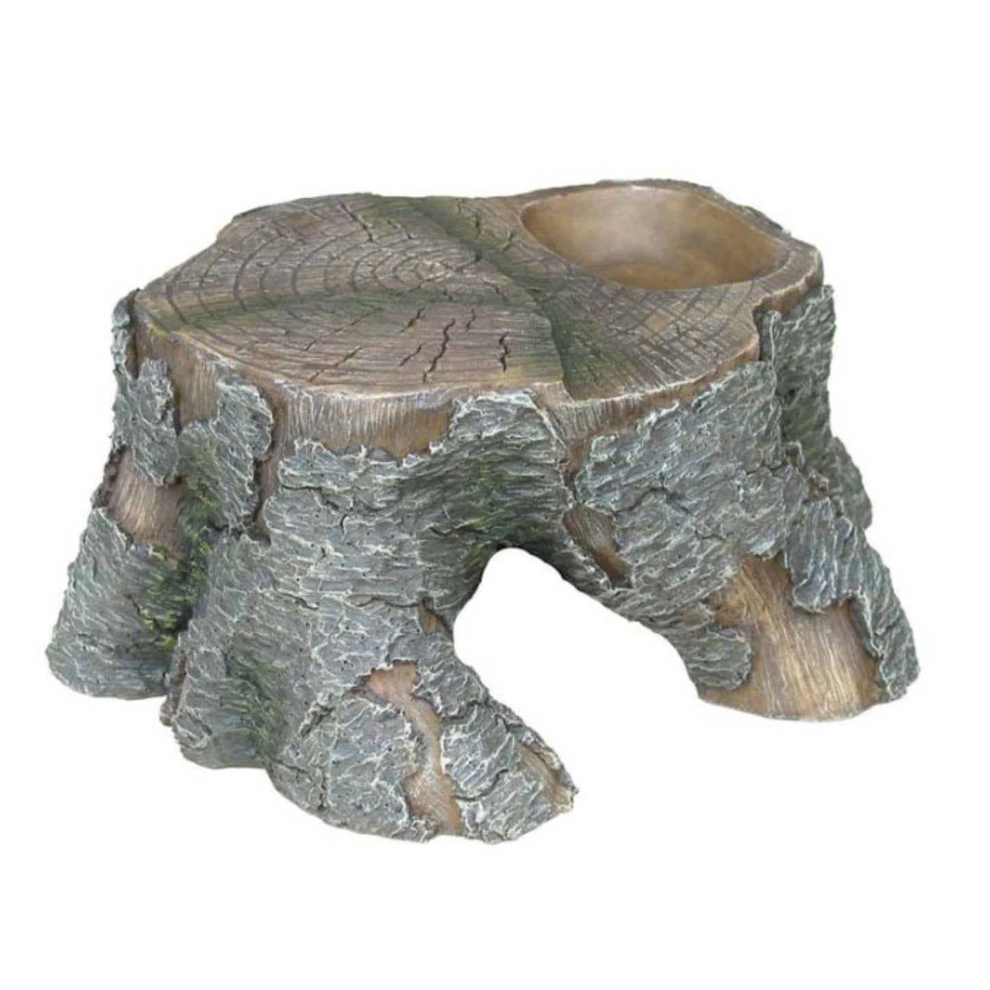 Weco Wecorama Sleepy Hollows Pine Stump Den Terrarium Ornament, Gray/Brown, Medium