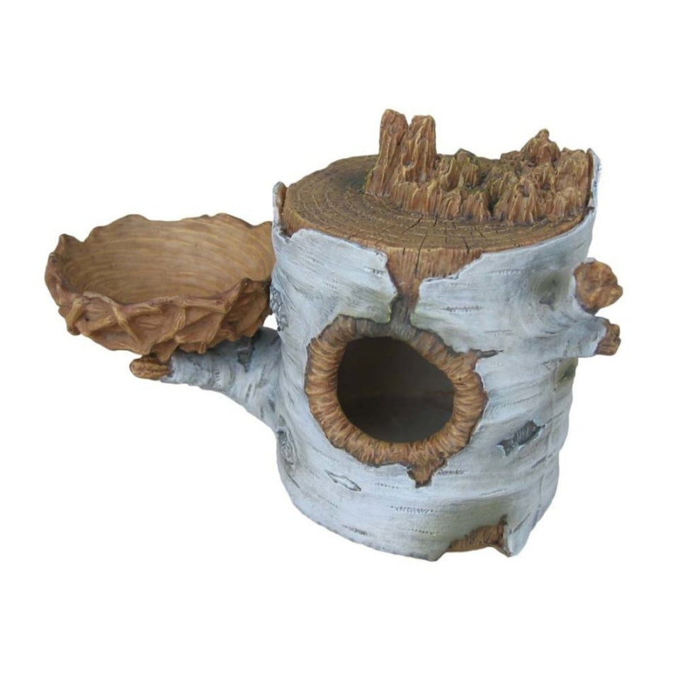 Weco Wecorama Sleepy Hollows Birch Den Lodge Terrarium Ornament with