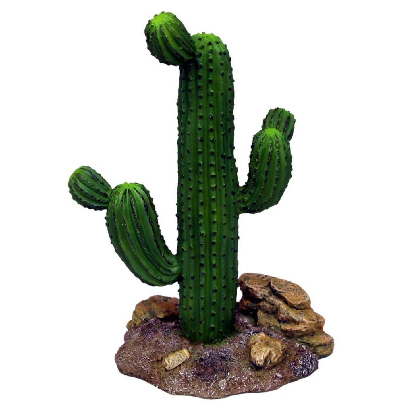 Weco Wecorama Badlands Saguaro Cactus Terrarium Ornament - Brown, Green, 9 in, Tall
