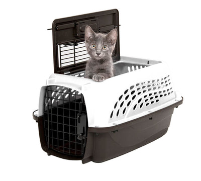 Petmate 2 Door Top Load Dog Kennel Pearl, White, Coffee Grounds, 19 in