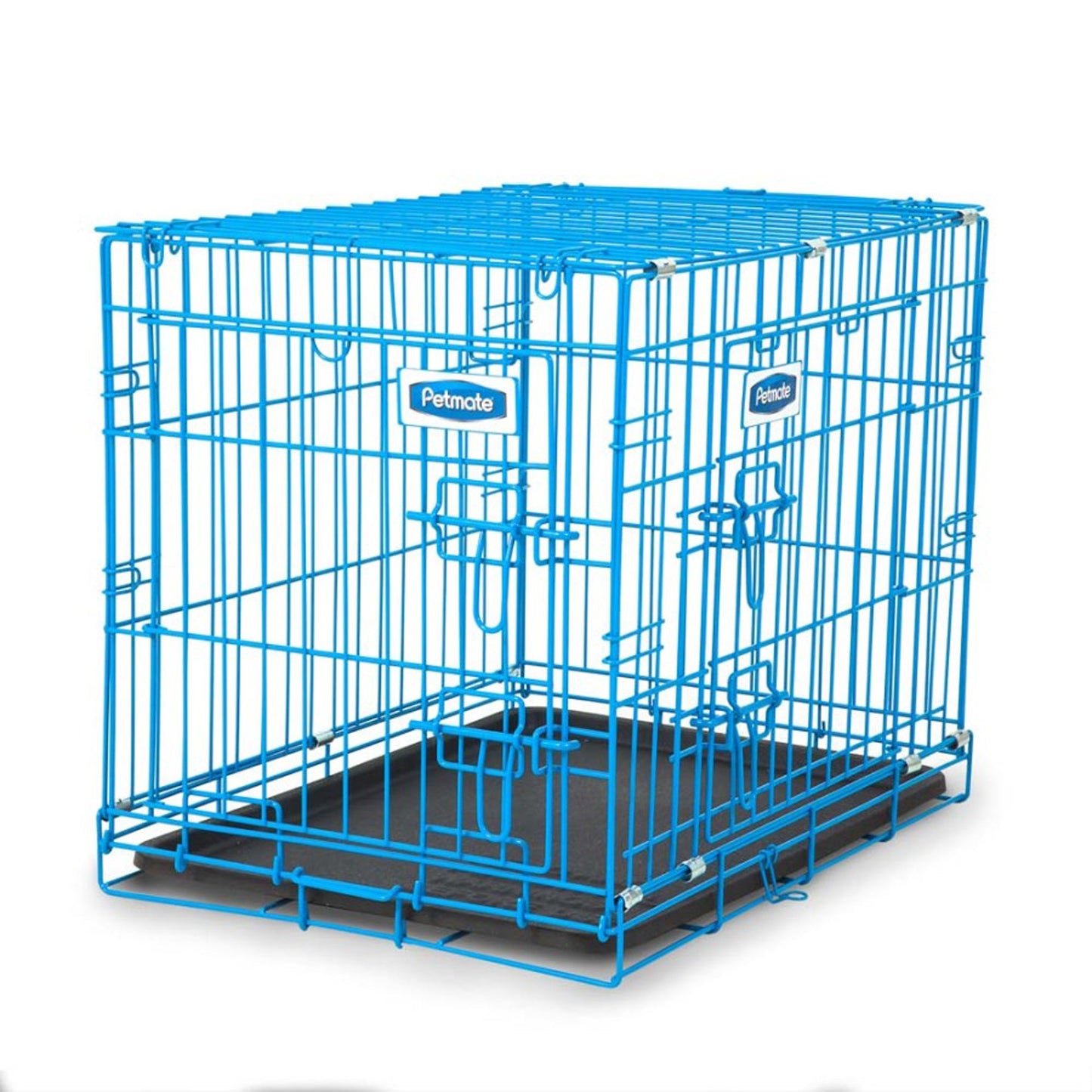 Petmate Puppy 2-Door Training Retreat Kennel, Blue, 24 in