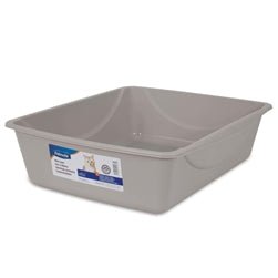Petmate Basic Cat Litter Pan Mouse Gray, Large - Pets Perfect