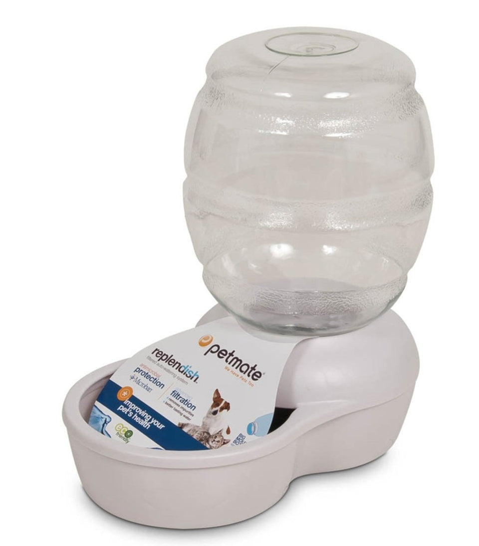 Petmate Replendish Water With Microban Mason, Silver Small - Pets Perfect