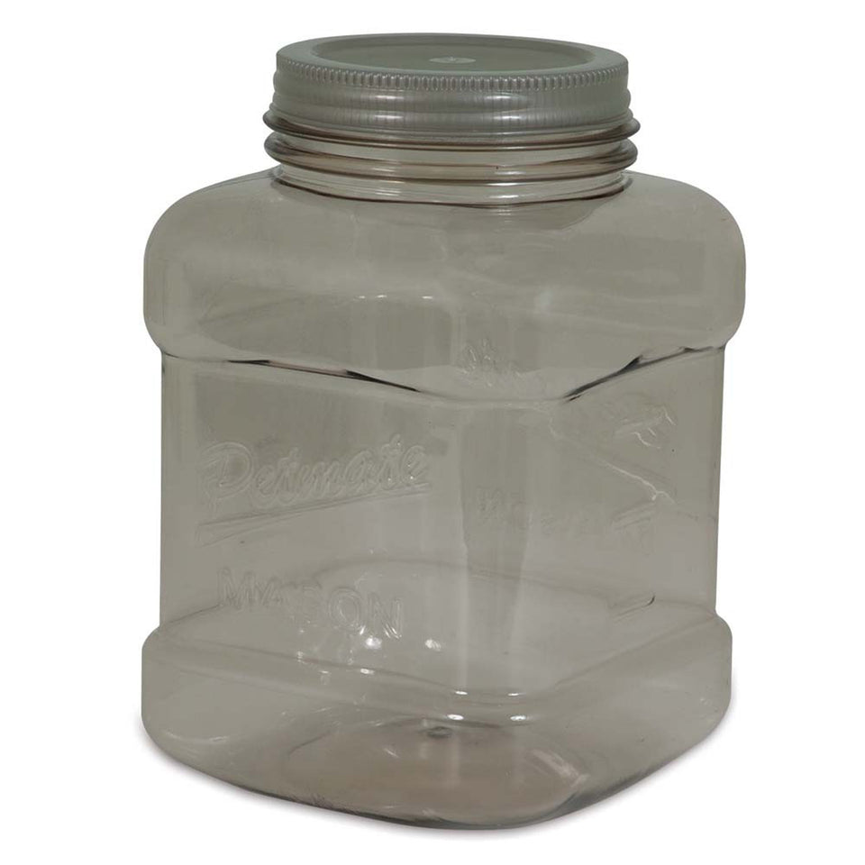 Petmate Mason Style Pet Dog Treat Jar Silver