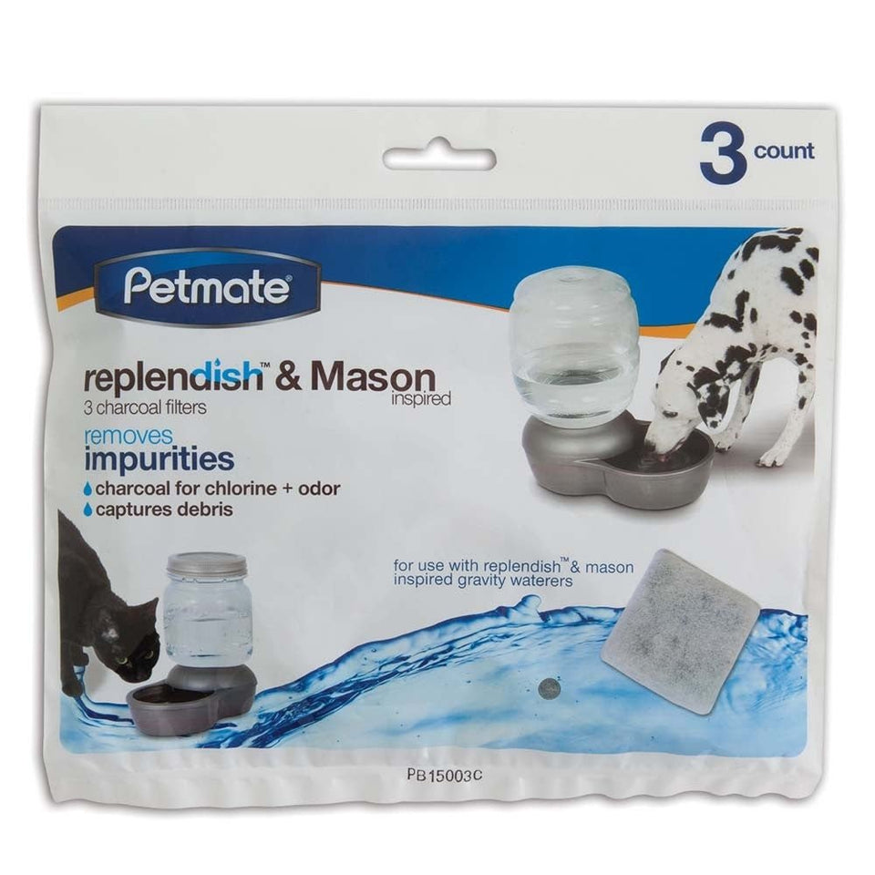 Petmate Replendish Charcoal Filter Tray, Grey 3 ct - Pets Perfect