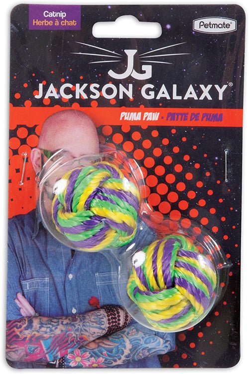 Jackson Galaxy Puma Paw Catnip Toy Purple, Green, Yellow 1ea/One Size, 2 pk - Pets Perfect
