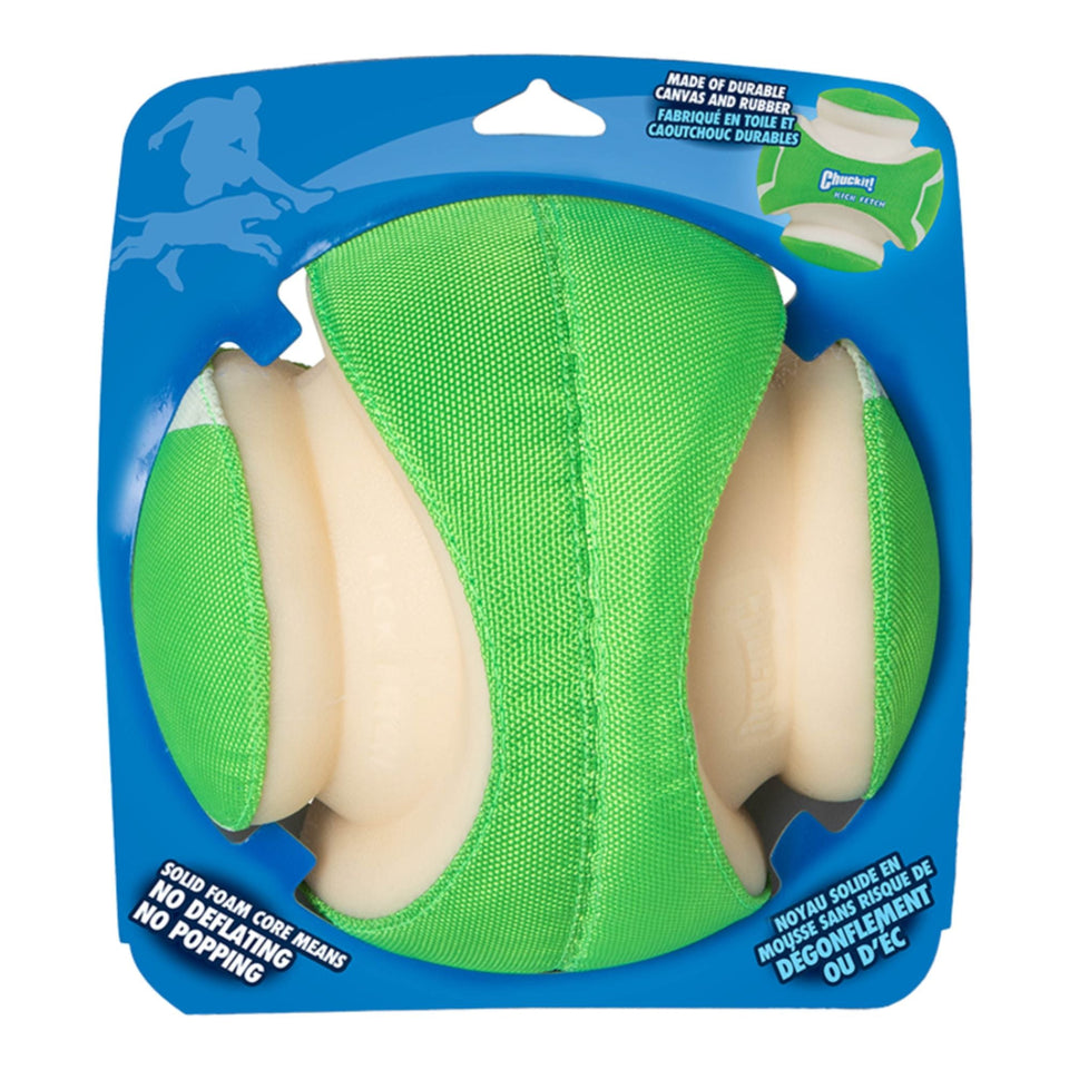 Chuckit! Kick Fetch Dog Toy Max Glow Green/White Large
