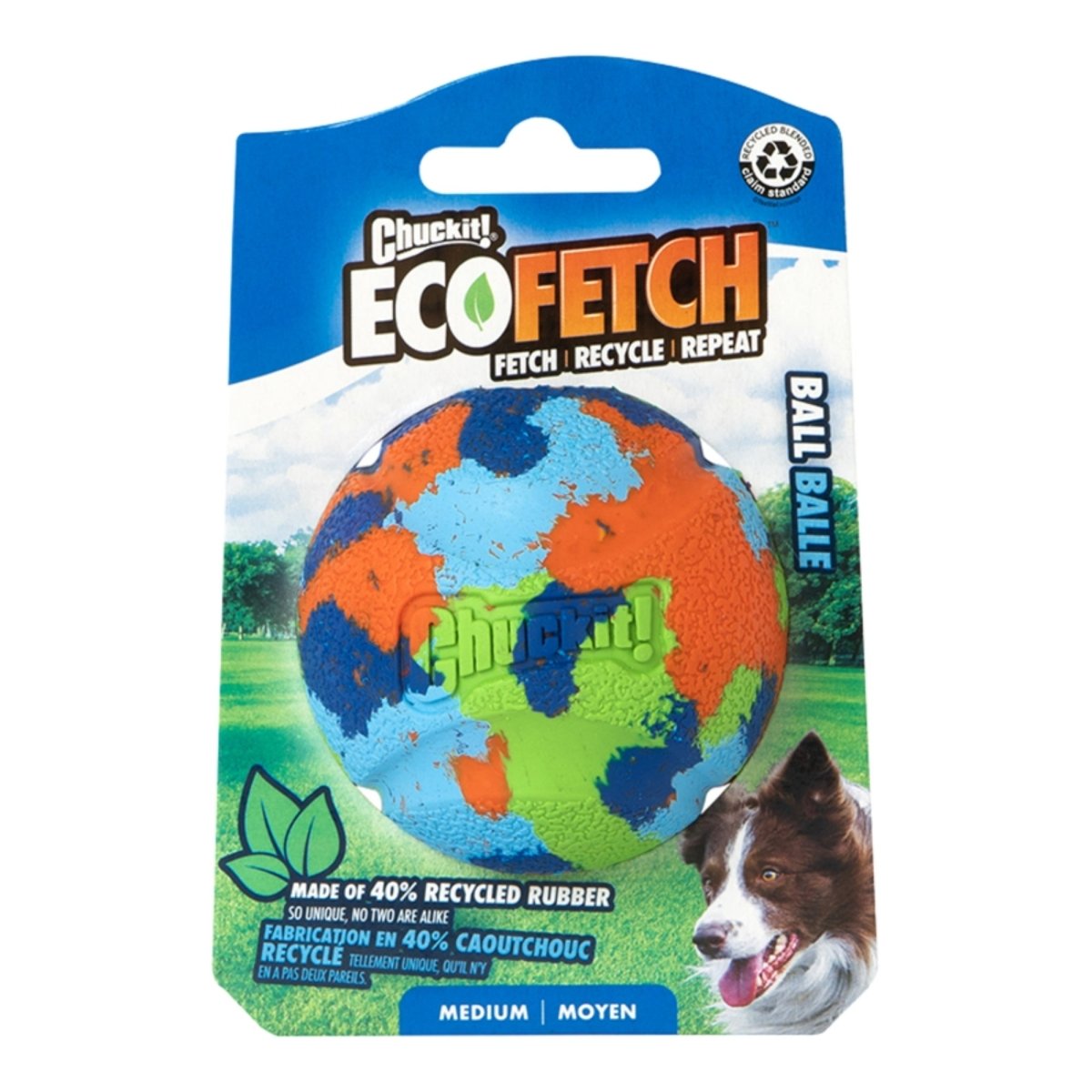 Chuckit Dog Ecofetch Ball Medium - Pets Perfect