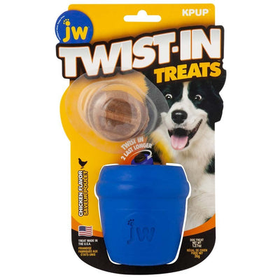 JW Pet Twist-in Treats Toy & Treat Dog Toy Blue, 1.27 oz